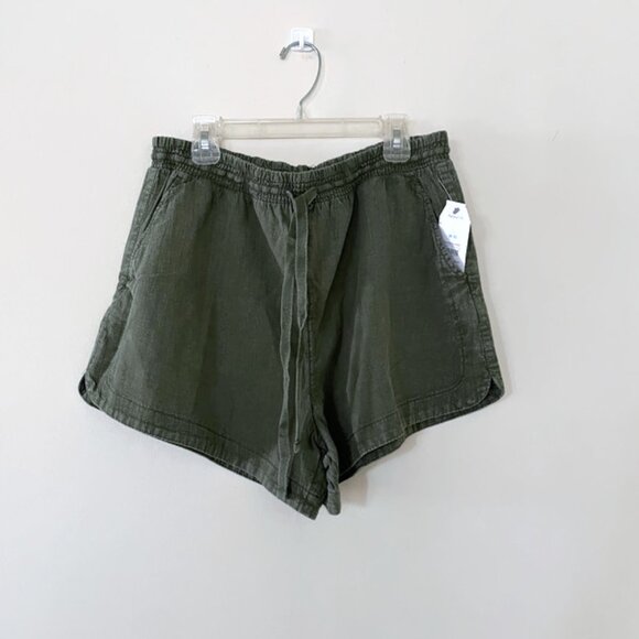 Relax fit shorts, Olive green lightweight shorts - Picture 1 of 6